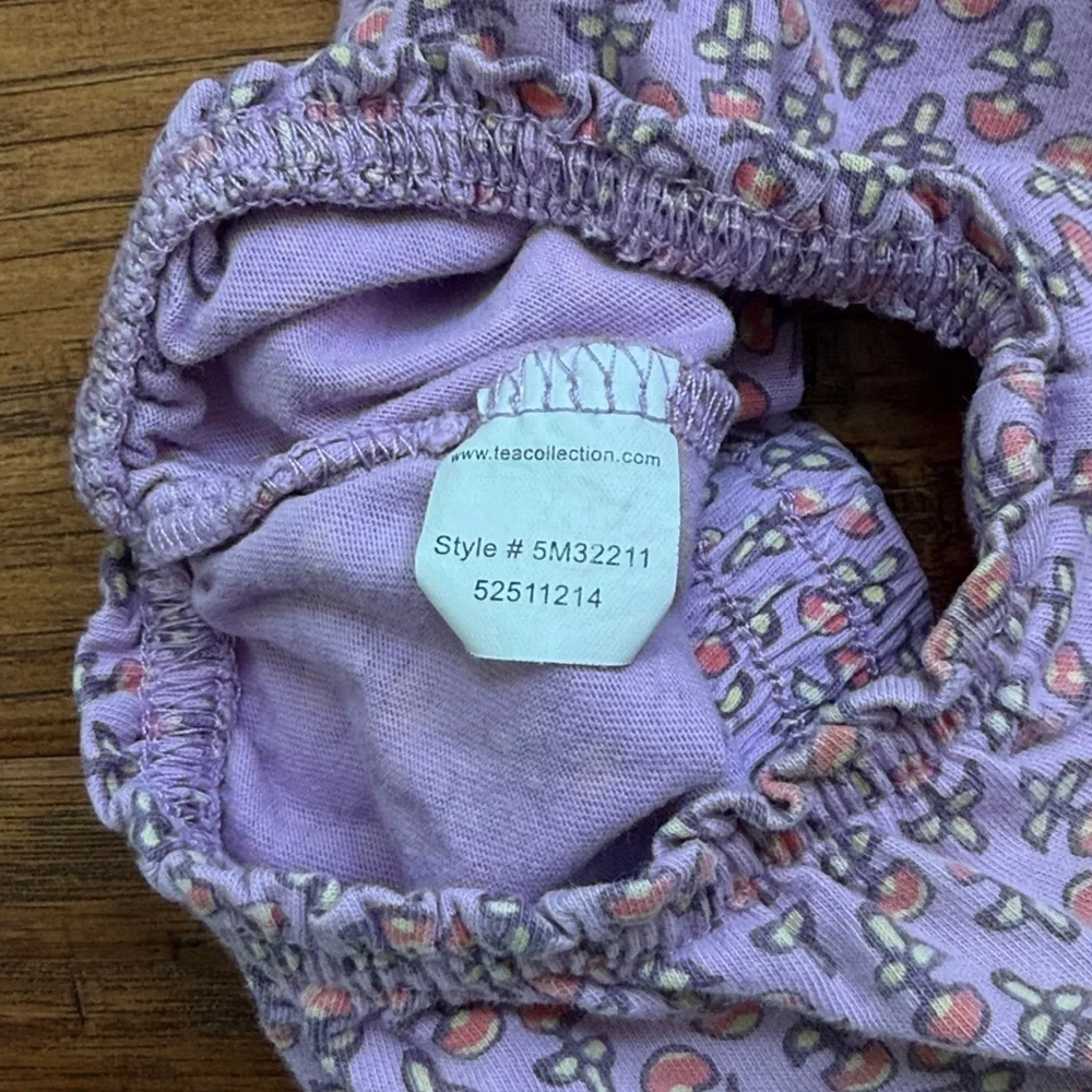 Tea Collection shorts bloomers, 12-18M, purple floral